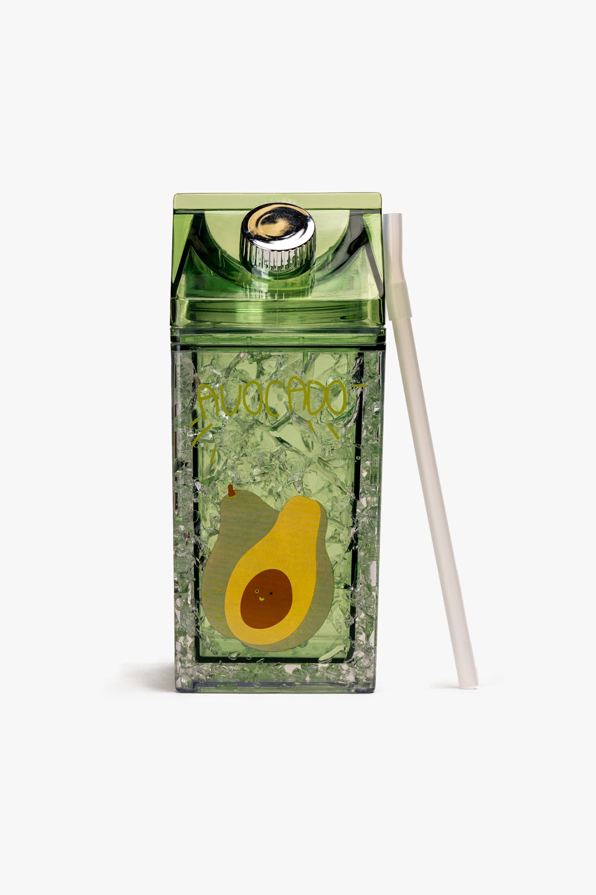 Botella De Agua 1 Doble Pared Plástico Hielo 400ml Verde Chinitown Chinitown